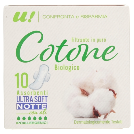 ASSORBENTI ULTRA SOFT NOTTE in Cotone Biologico U! Confronta e Risparmia